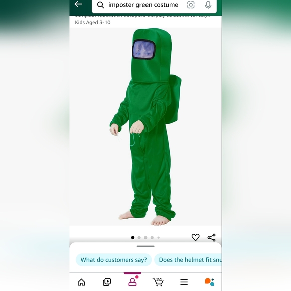 Imposter green costume for 7-9 old - Picture 5 of 5